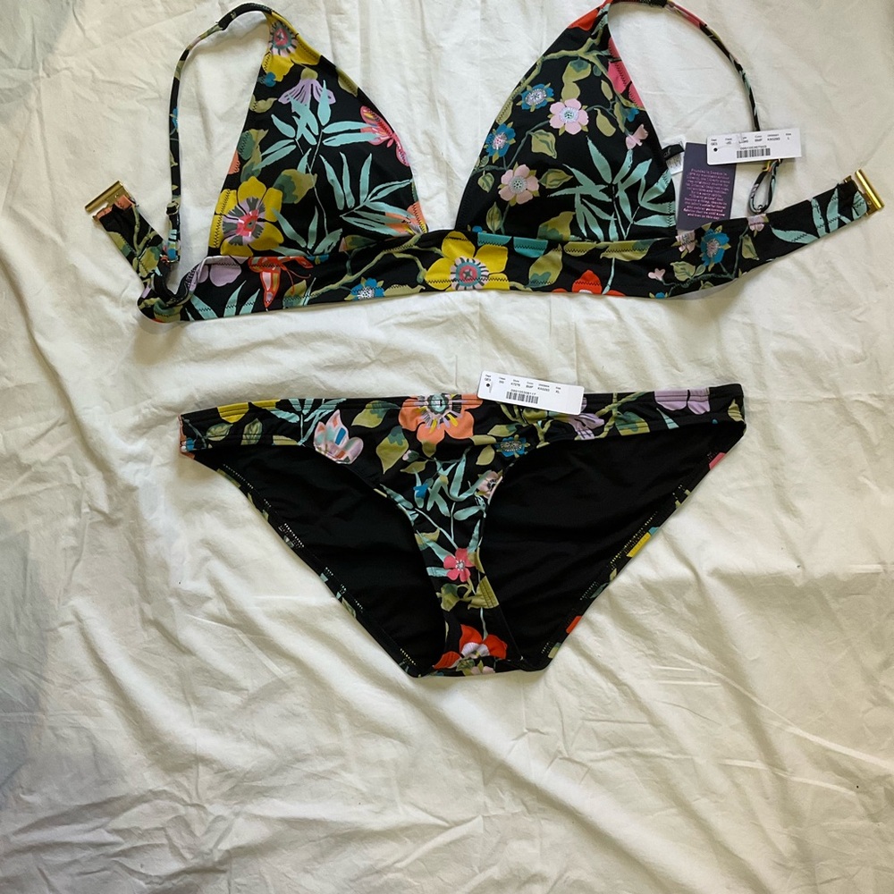 J. Crew Floral Black Bikini (Liberty of London)
